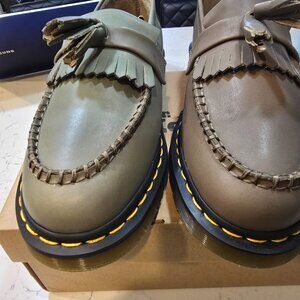 Dr Martens Adrian YS Tassel Loafers Mens Sz 10 Slip On Shoes OLIVE NEW 30686352